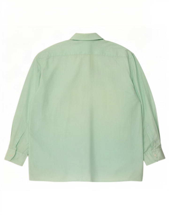 Pierre Cardin Herrenhemd Größe 46 18 2XL Grünes Polyester
