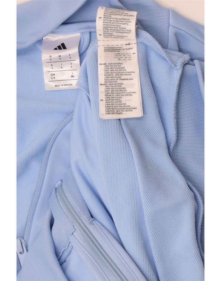 Adidas Herren-Trainingsanzug-Top-Jacke, großes blaues Polyester