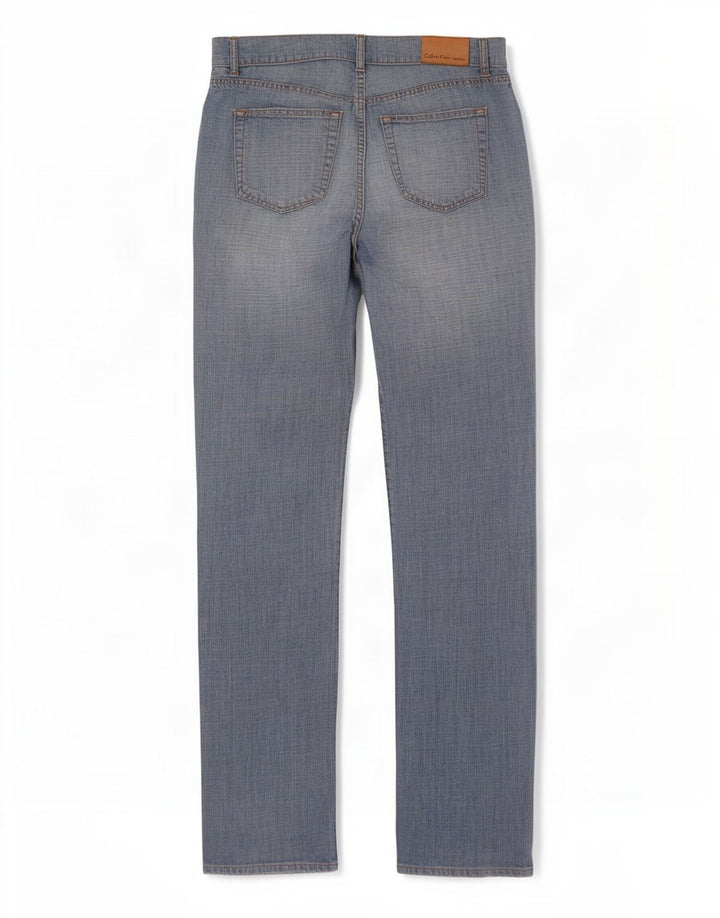 Calvin Klein Herren Straight Jeans W33 L33 Blaue Baumwolle