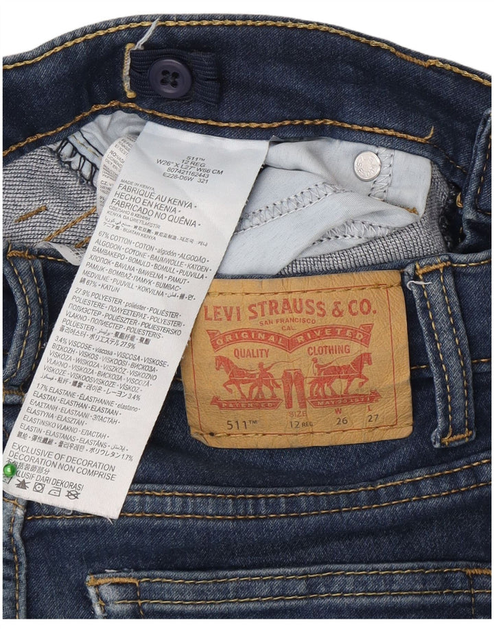 Levi's Jungen 511 Slim Jeans 11–12 Jahre W26 L27 Blaue Baumwolle
