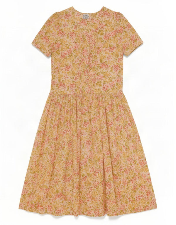 Laura Ashley Damen-Maxikleid, UK-Größe 40, Größe S, mehrfarbig, Blumenmuster, Baumwolle