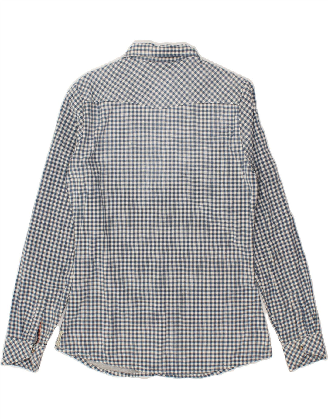 MAISON SCOTCH Mens Shirt Small Navy Blue Gingham Cotton Vintage Maison Scotch and Second-Hand Maison Scotch from Messina Hembry 