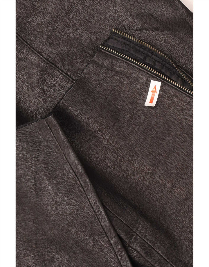 Selected Damen Capri-Hose aus Kunstleder, EU 38, M, B29, L22, Schwarz