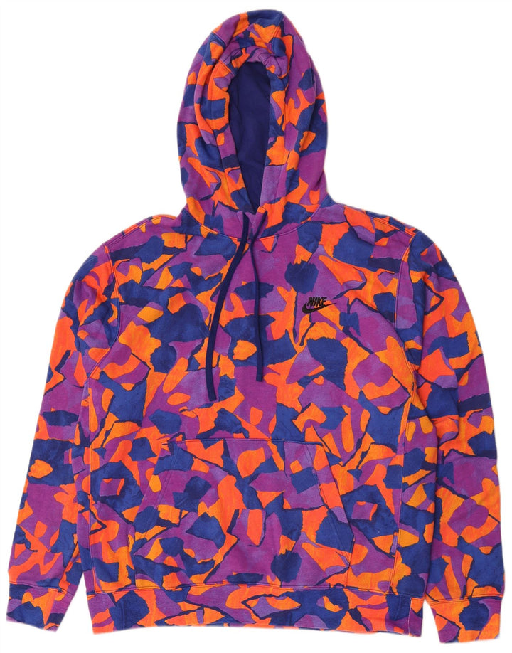 Nike Herren Kapuzenpullover, groß, mehrfarbig, geometrisch, Baumwolle
