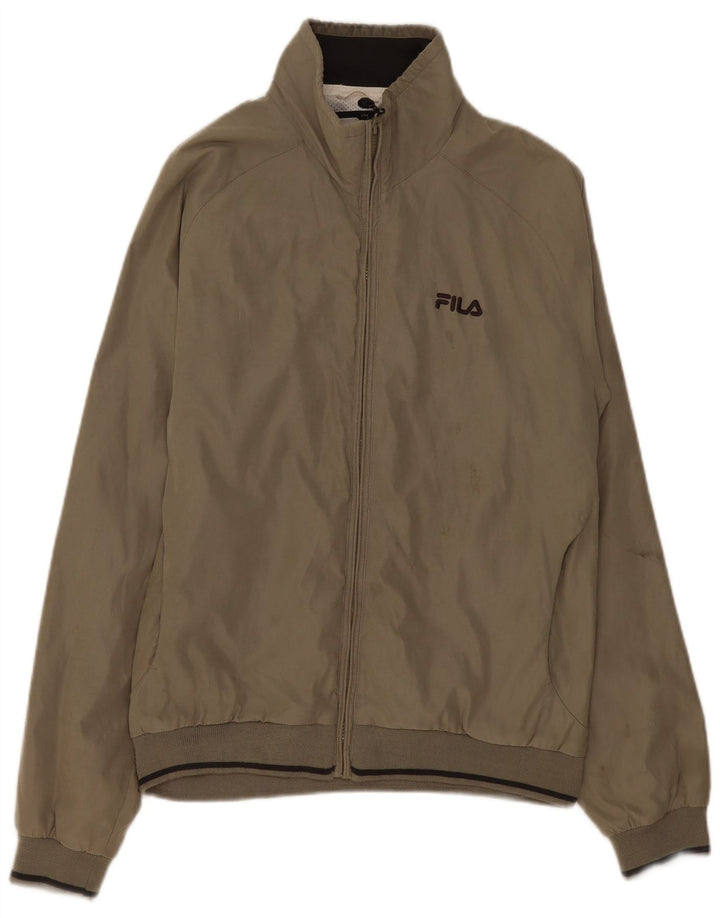 Fila Herren Regenjacke UK 40 Large Grau Polyester