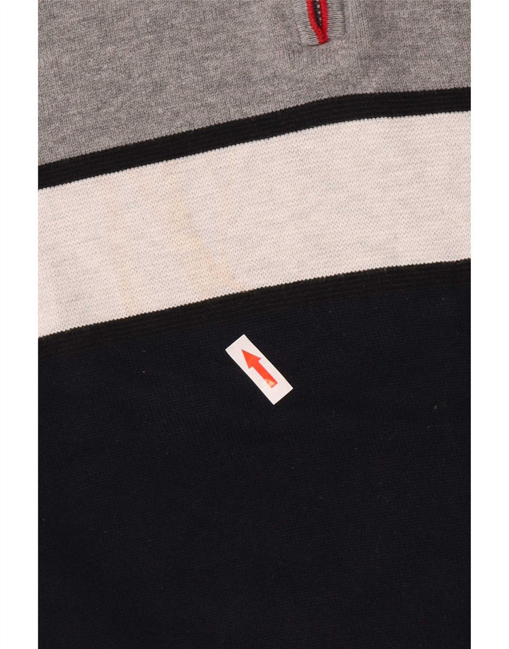 Marks & Spencer Herren Blauer Harbor-Pullover mit Reißverschluss am Hals, Mittelmarineblau