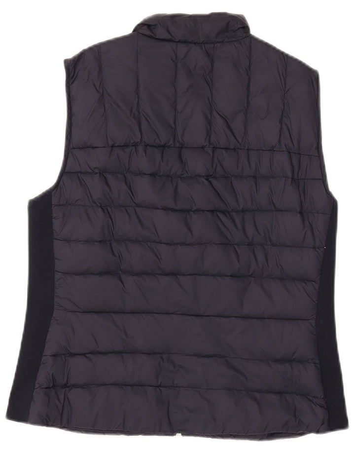 Zara Damen Wattierte Weste UK 16 Large Schwarz Nylon