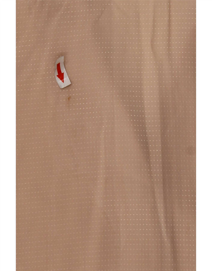 Vintage Damen Hemdbluse UK 14 Mittelbeige gefleckt
