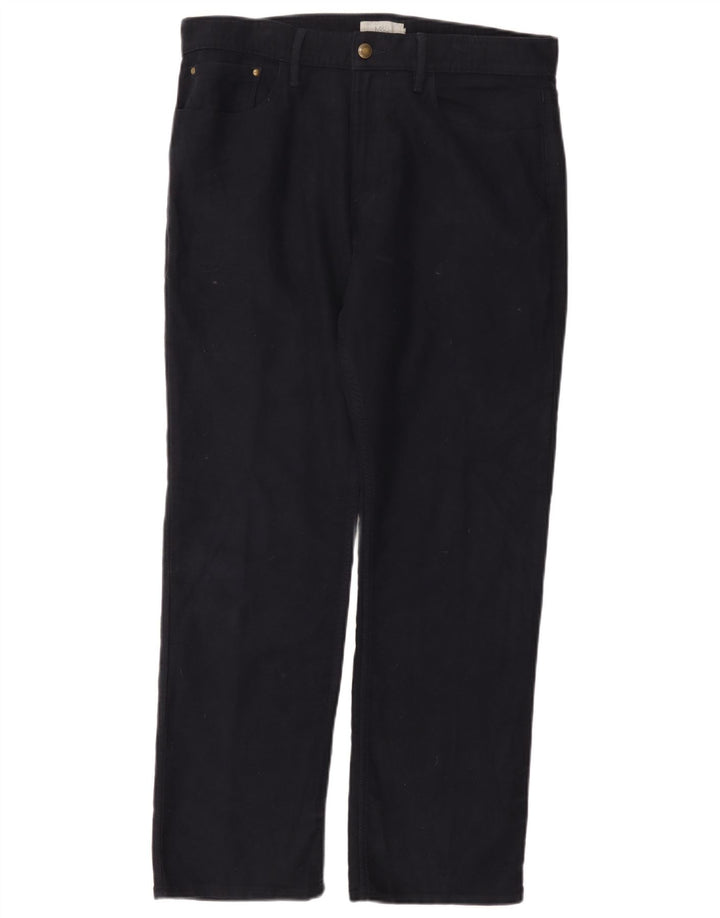 Marks & Spencer Herren-Hose, normal, gerade, Freizeithose, W34, L29, Marineblau