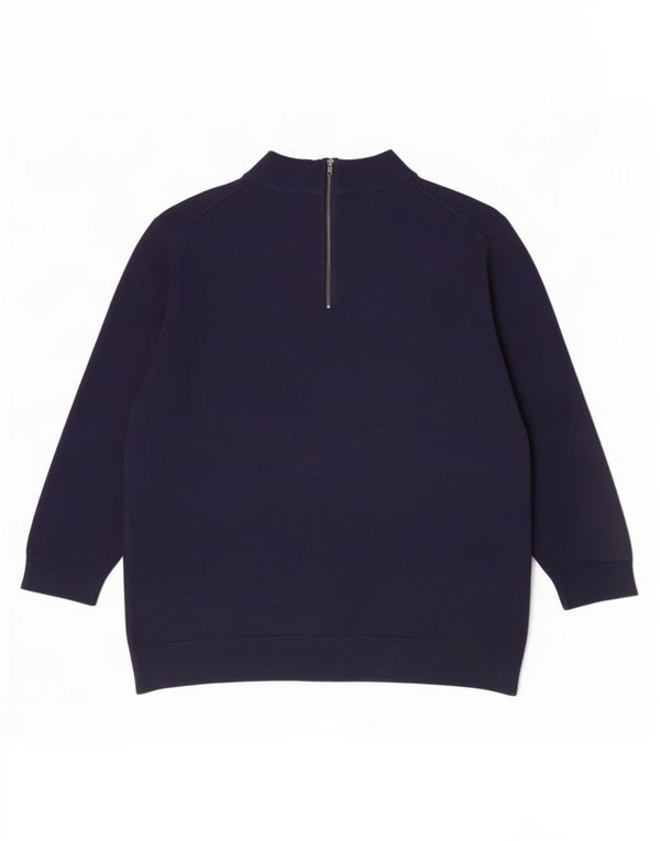John Lewis Damen-Pullover mit 3/4-Ärmeln und Rundhalsausschnitt, UK 18, XL, Marineblau
