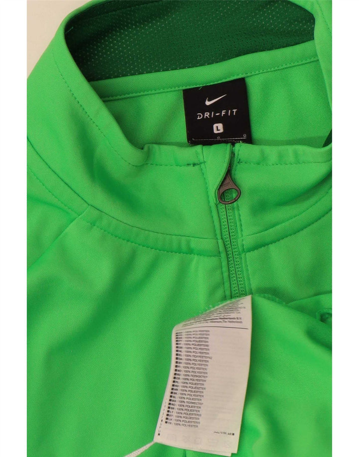 Nike Herren-Trainingsanzug mit Dri-Fit-Grafik, Größe L, Grün, Farbblock