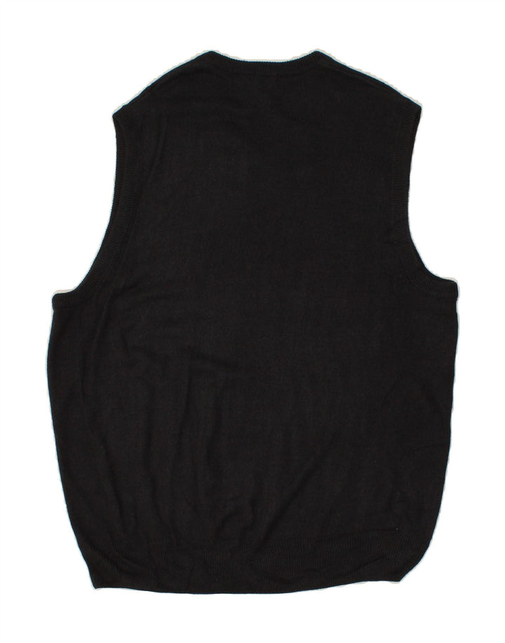 DOCKERS Mens Vest Tank Top Large Grey Argyle/Diamond Acrylic Vintage Dockers and Second-Hand Dockers from Messina Hembry 
