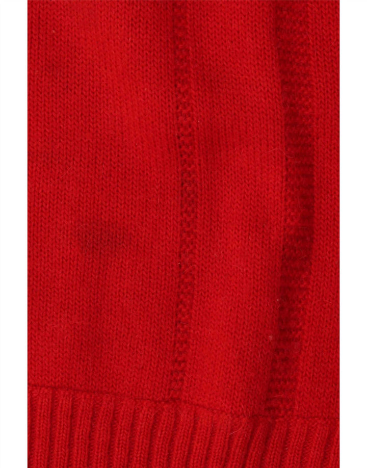 By American Herren-Pullover mit Rundhalsausschnitt, Mittelrot, Fair Isle-Muster