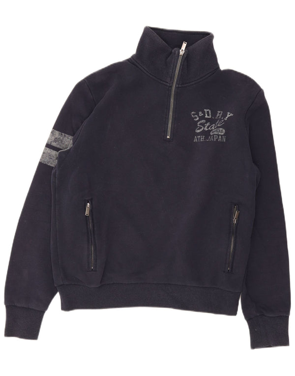 Superdry Herren-Sweatshirt mit Grafik, groß, Marineblau, Farbblock