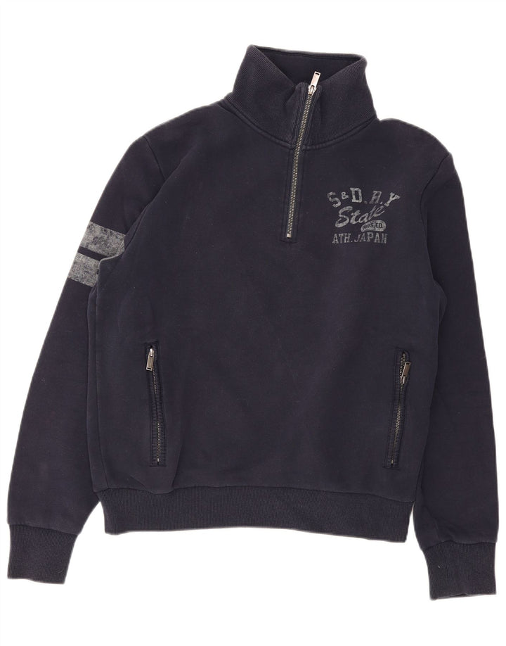 Superdry Herren-Sweatshirt mit Grafik, groß, Marineblau, Farbblock