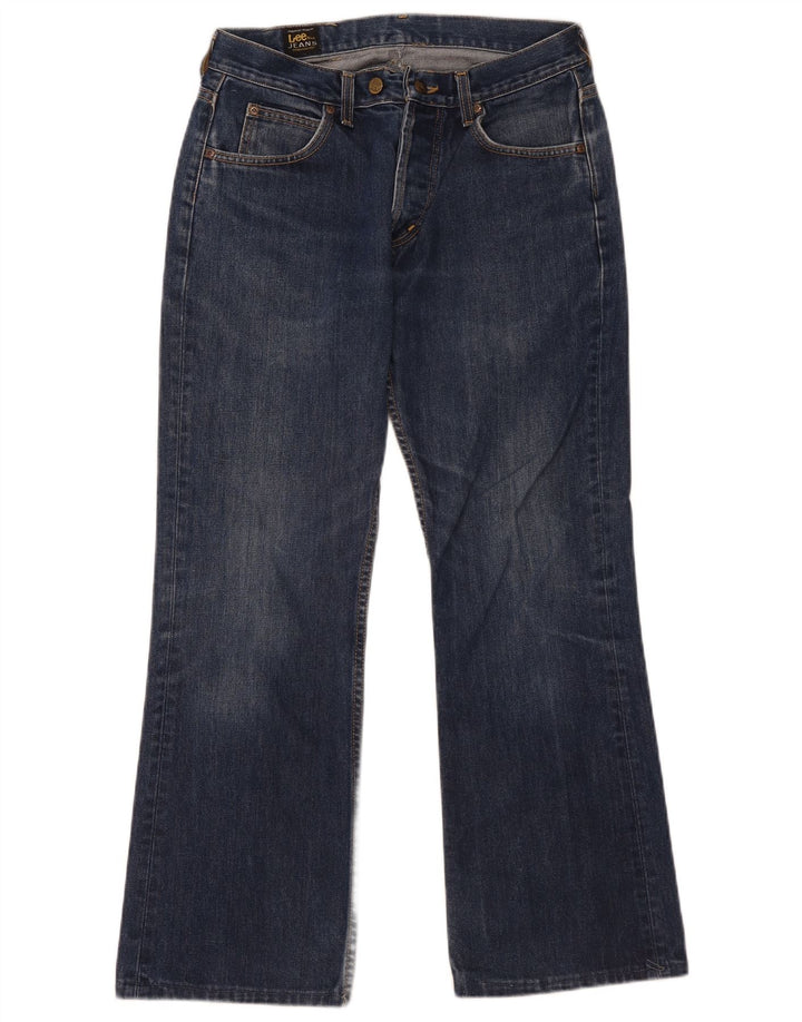 Lee Herren Denver Bootcut Jeans W33 L29 Navyblau Baumwolle