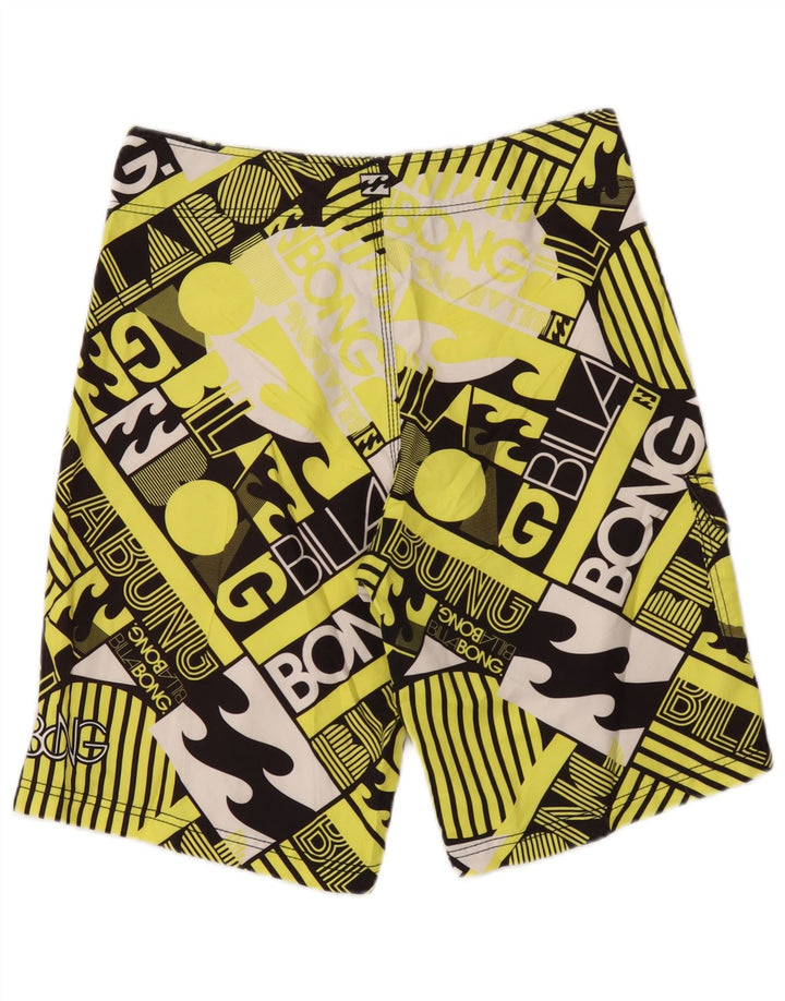 Billabong Herren-Badeshorts mit Grafik, mittelgelbes Farbblock-Polyester