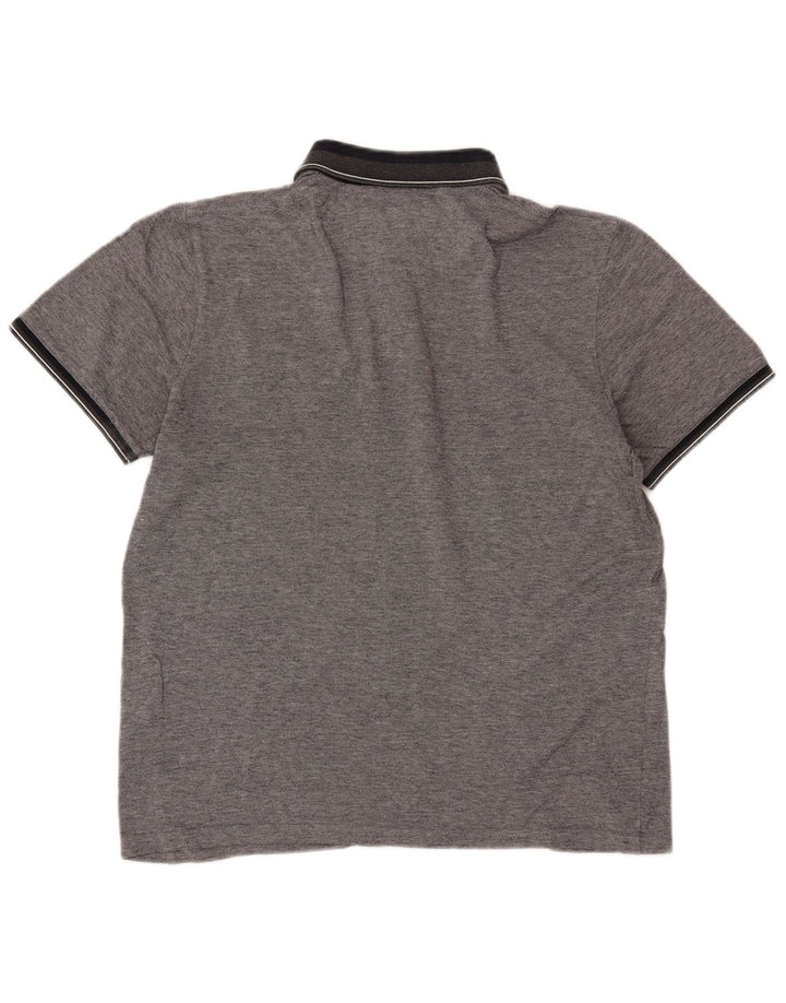 TED BAKER Herren-Poloshirt, Größe 5, XL, grau gefleckte Baumwolle