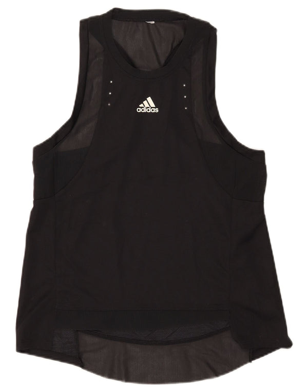 Adidas Damen Weste Top UK 12 Medium Schwarz