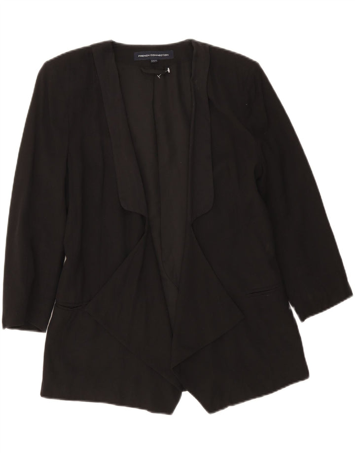 French Connection Damen-Blazer mit 3/4-Ärmeln, offen, Gr. 10, Schwarz