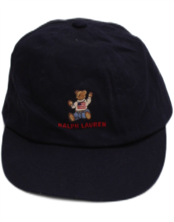 Ralph Lauren Baseballkappe mit Grafik für Jungen, Einheitsgröße, marineblaue Baumwolle