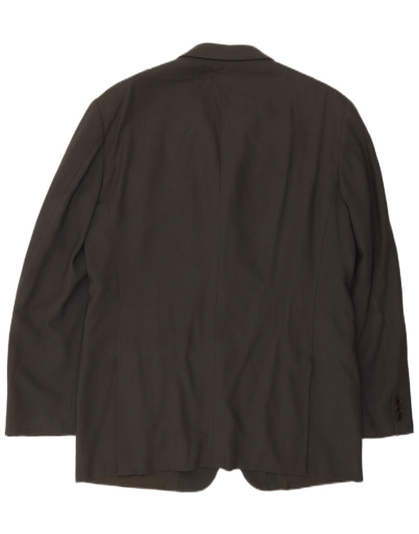 Cerruti 1881 Mens 3 Button Blazer Jacket IT 52 XL Black Cupro
