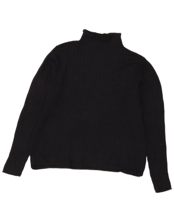 Marks & Spencer Damen-Pullover mit Rollkragen, Gr. 18, XL, schwarze Viskose