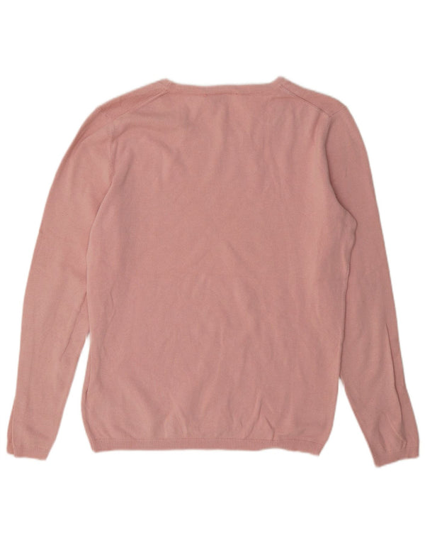 Tommy Hilfiger Damen-Pullover mit U-Boot-Ausschnitt, Gr. 14, mittelrosa, Baumwolle
