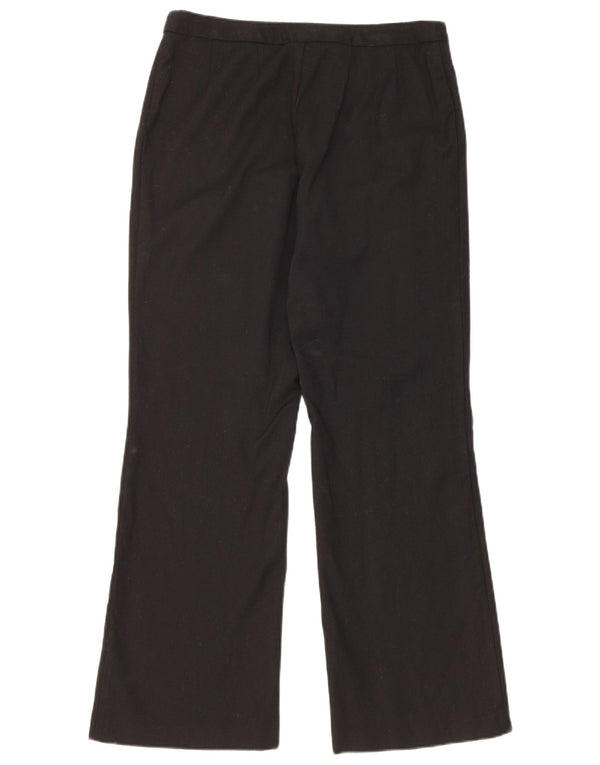 Marks & Spencer Damen-Freizeithose mit weitem Bein, UK 12, M, W30, L30, Schwarz