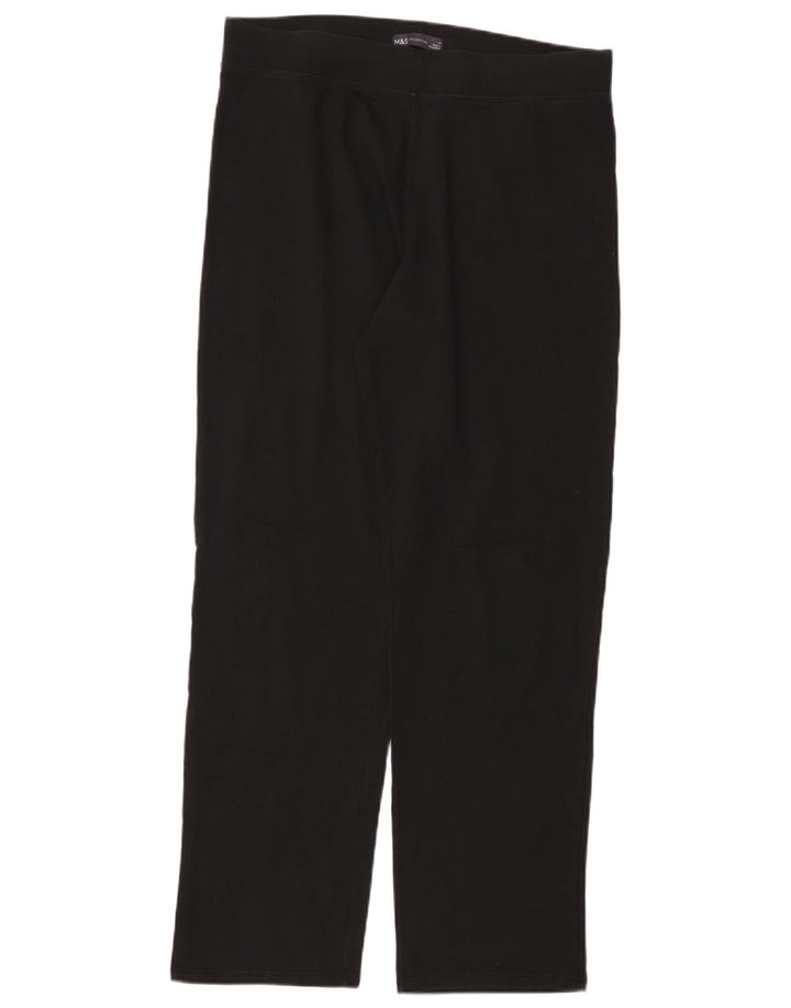 Marks & Spencer Damen-Trainingshose, UK-Größe 44, Größe L, Schwarz, Baumwolle