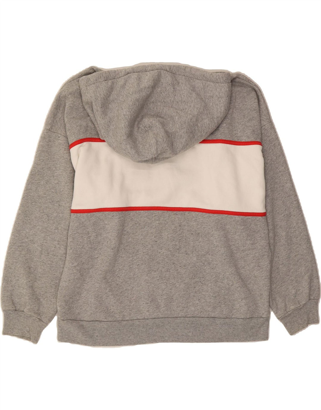 LEVI'S Mens Graphic Hoodie Jumper Small Grey Colourblock Cotton Vintage Levi's and Second-Hand Levi's from Messina Hembry 