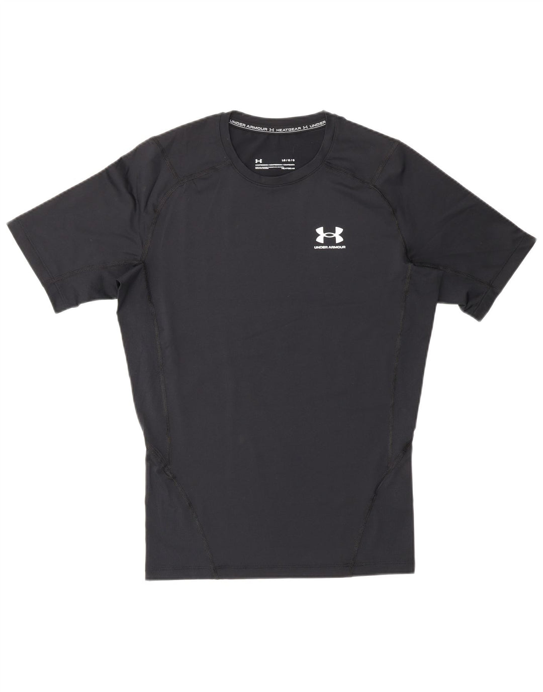 Under Armour Herren-Kompressions-T-Shirt-Oberteil, groß, schwarz, Polyester, Sport