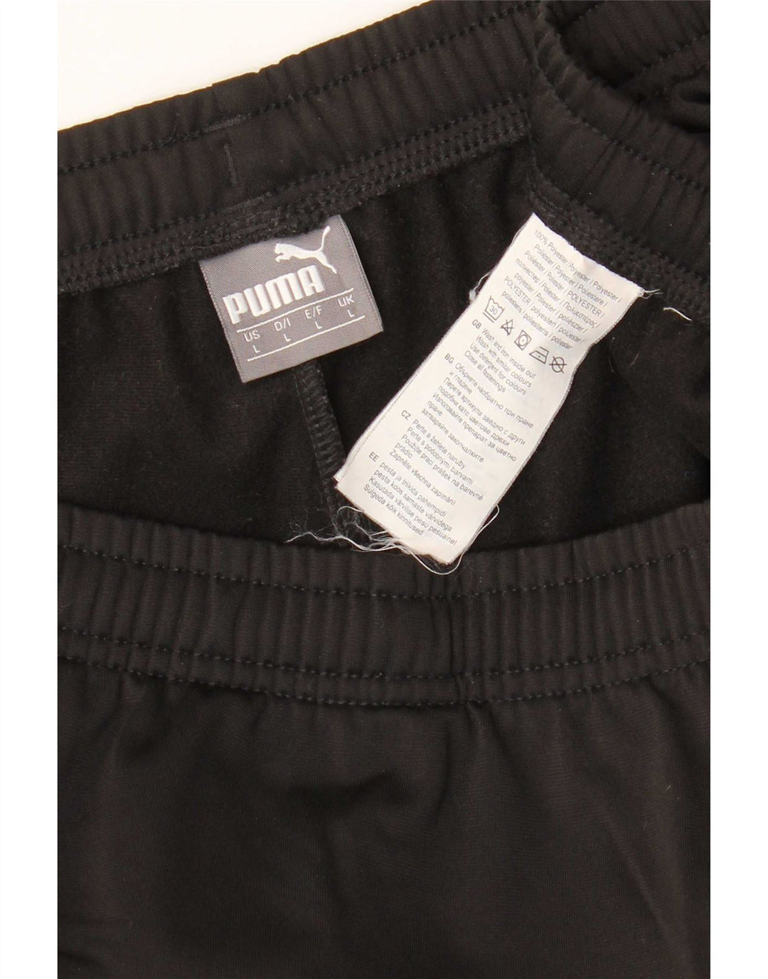 Puma Herren-Trainingshose, groß, aus schwarzem Polyester