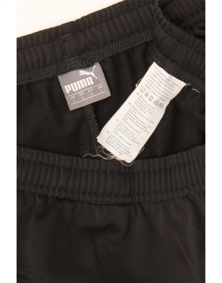 Puma Herren-Trainingshose, groß, aus schwarzem Polyester