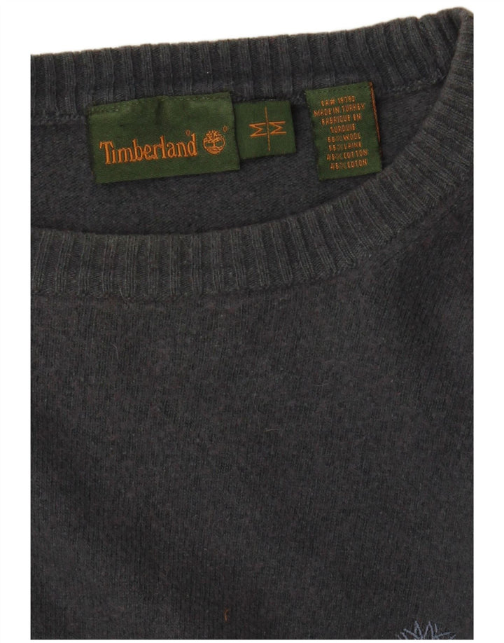 TIMBERLAND Damen-Pullover mit U-Boot-Ausschnitt, UK 14, mittelgraue Wolle