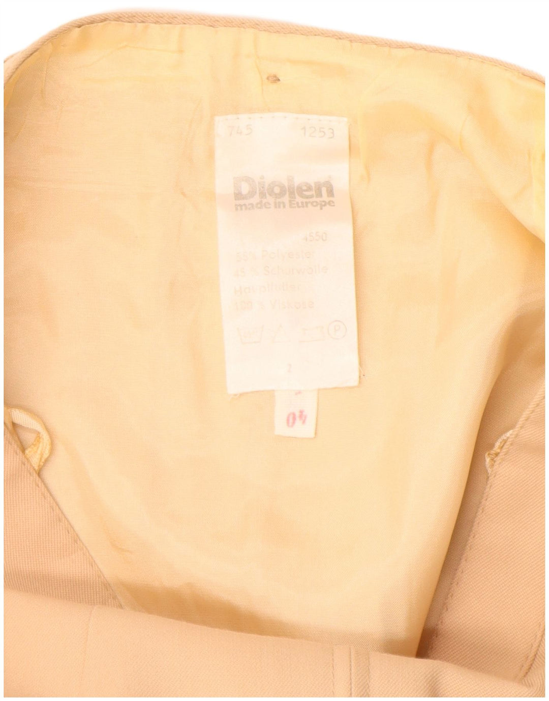 DIOLEN Damen A-Linien-Rock EU 40 Medium W26 Beige Polyester