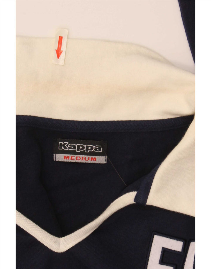 Kappa Herren-Rugby-Poloshirt mit Grafik, mittelgroß, Marineblau, Farbblock