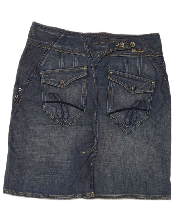 Fat Face Damen Jeansrock UK 10 Small W32 Blaue Baumwolle