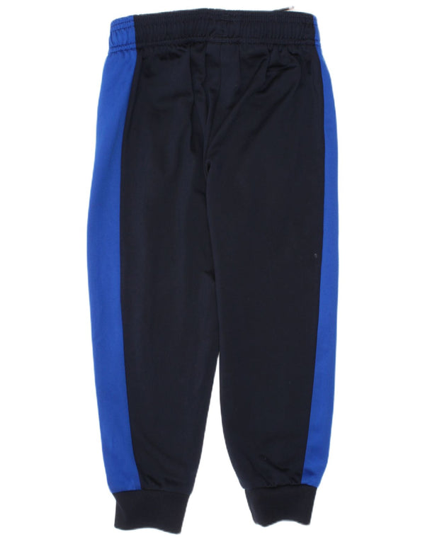 Adidas Boys Tracksuit Trousers Joggers 4-5 Years Navy Blue Colourblock