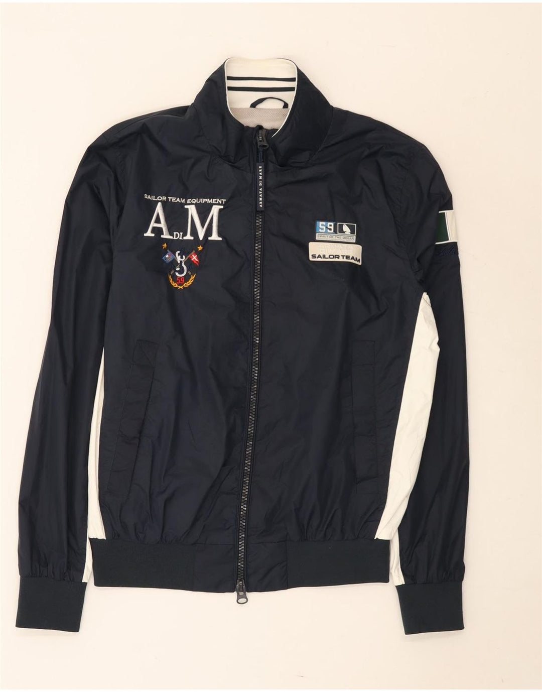 Armata Di Mare Herren-Trainingsanzug-Oberteil, Jacke, IT 46, Größe S, Marineblau, Farbblock