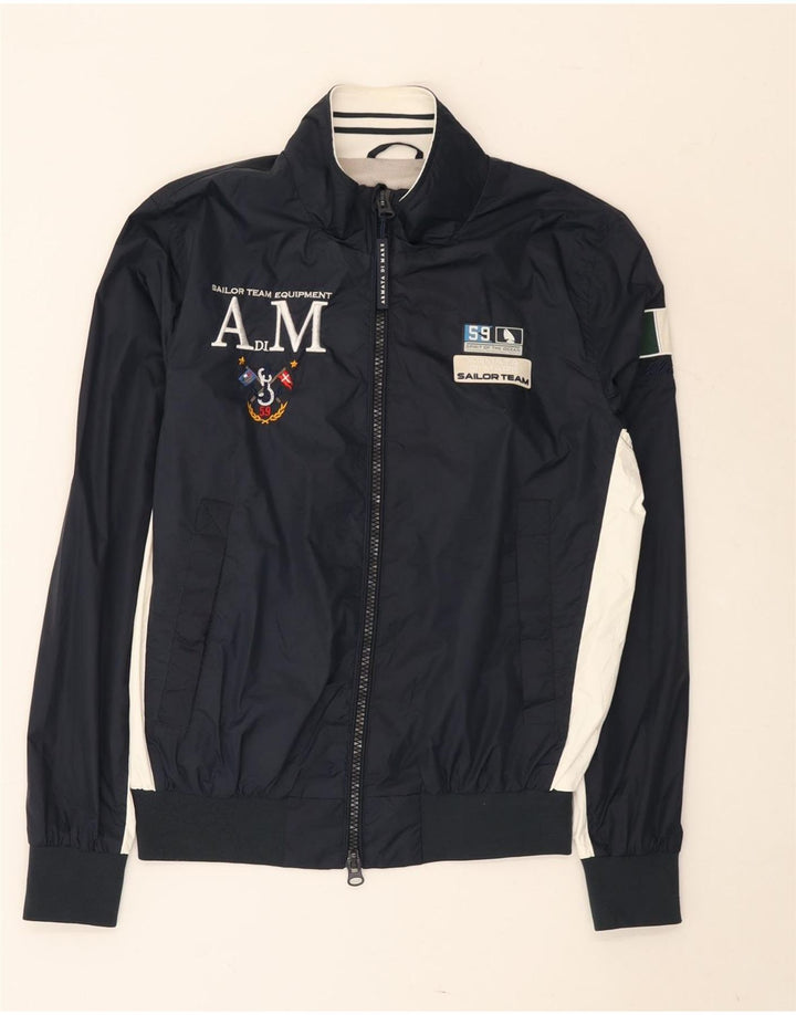 Armata Di Mare Herren-Trainingsanzug-Oberteil, Jacke, IT 46, Größe S, Marineblau, Farbblock