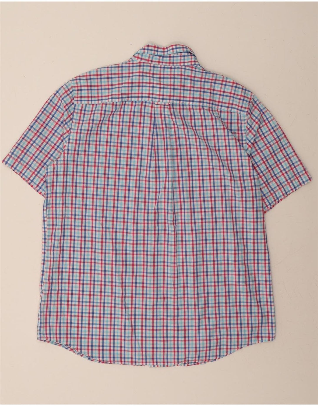 CHAPS Mens Short Sleeve Shirt XL Multicoloured Check Cotton Vintage Chaps and Second-Hand Chaps from Messina Hembry 