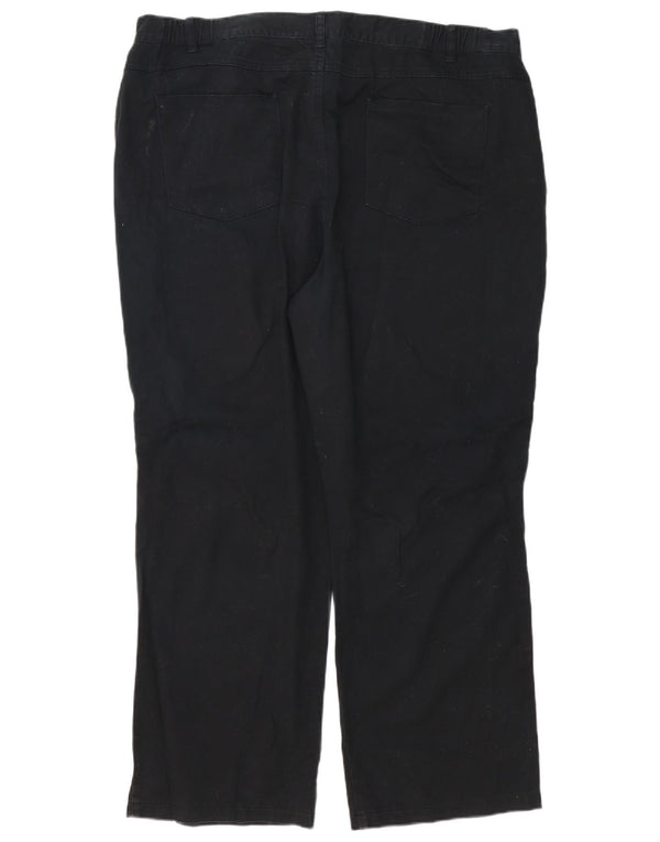 Marks & Spencer Damen Gerade Freizeithose UK 22 3XL W42 L29 Schwarz
