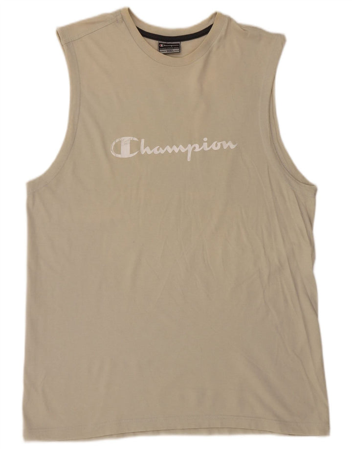 Champion Herren Grafik T-Shirt Top 2XL Grau Baumwolle