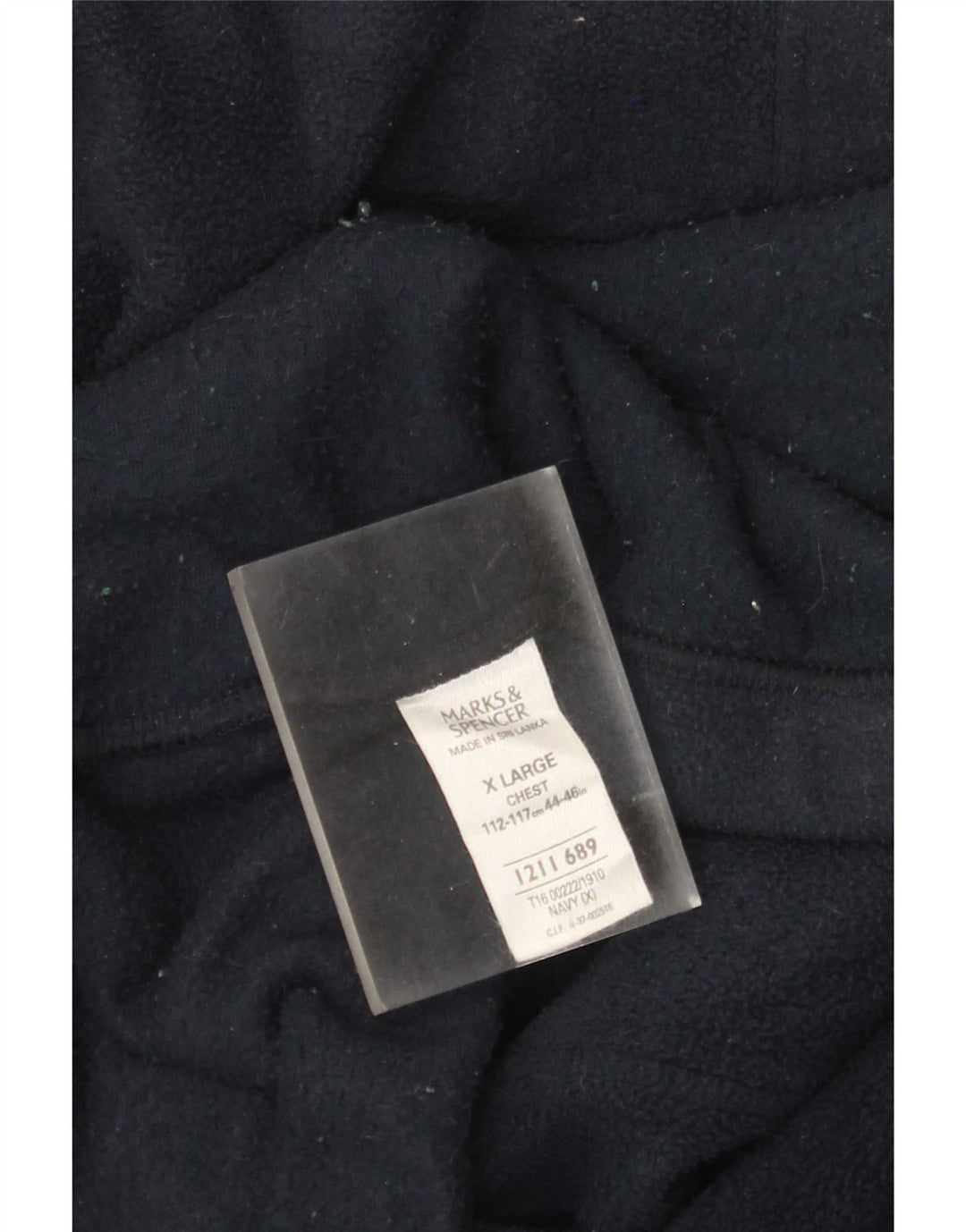Marks & Spencer Herren Fleecejacke UK 44 XL Marineblau Polyester