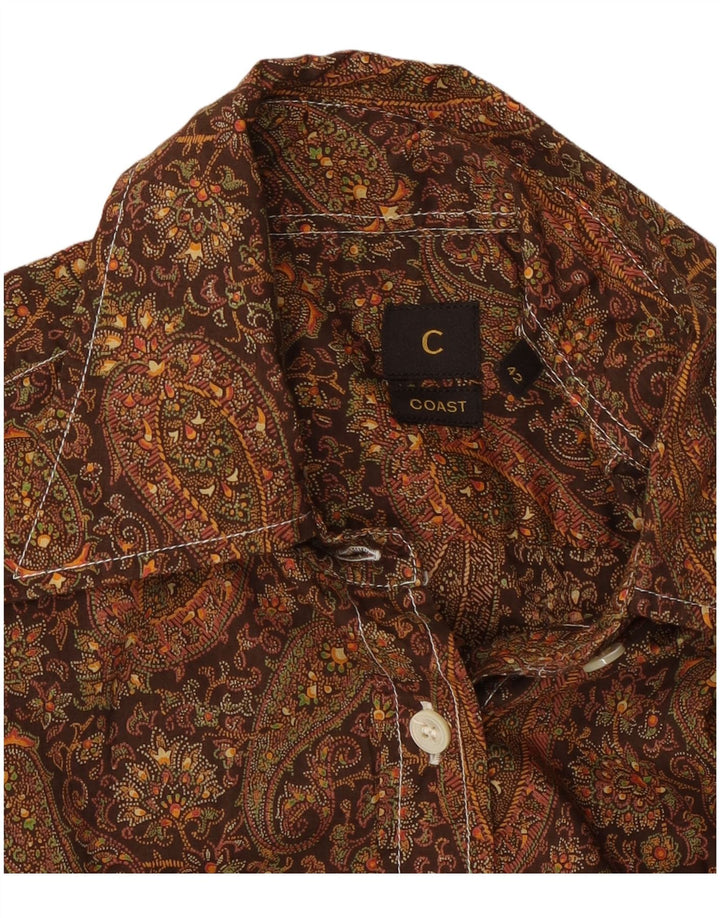 Coast Damenhemd IT 42 Mittelbraun Paisley