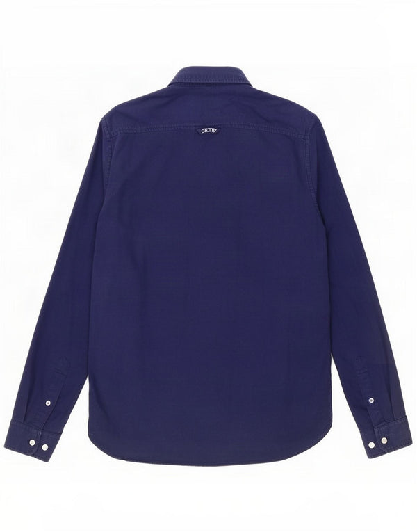 Crew Clothing Mens Shirt Medium Navy Blue Cotton