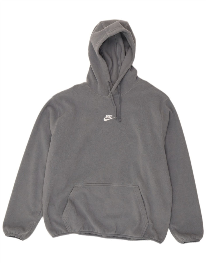 NIKE Herren-Fleecepullover mit Kapuze, XL, grau, Polyester