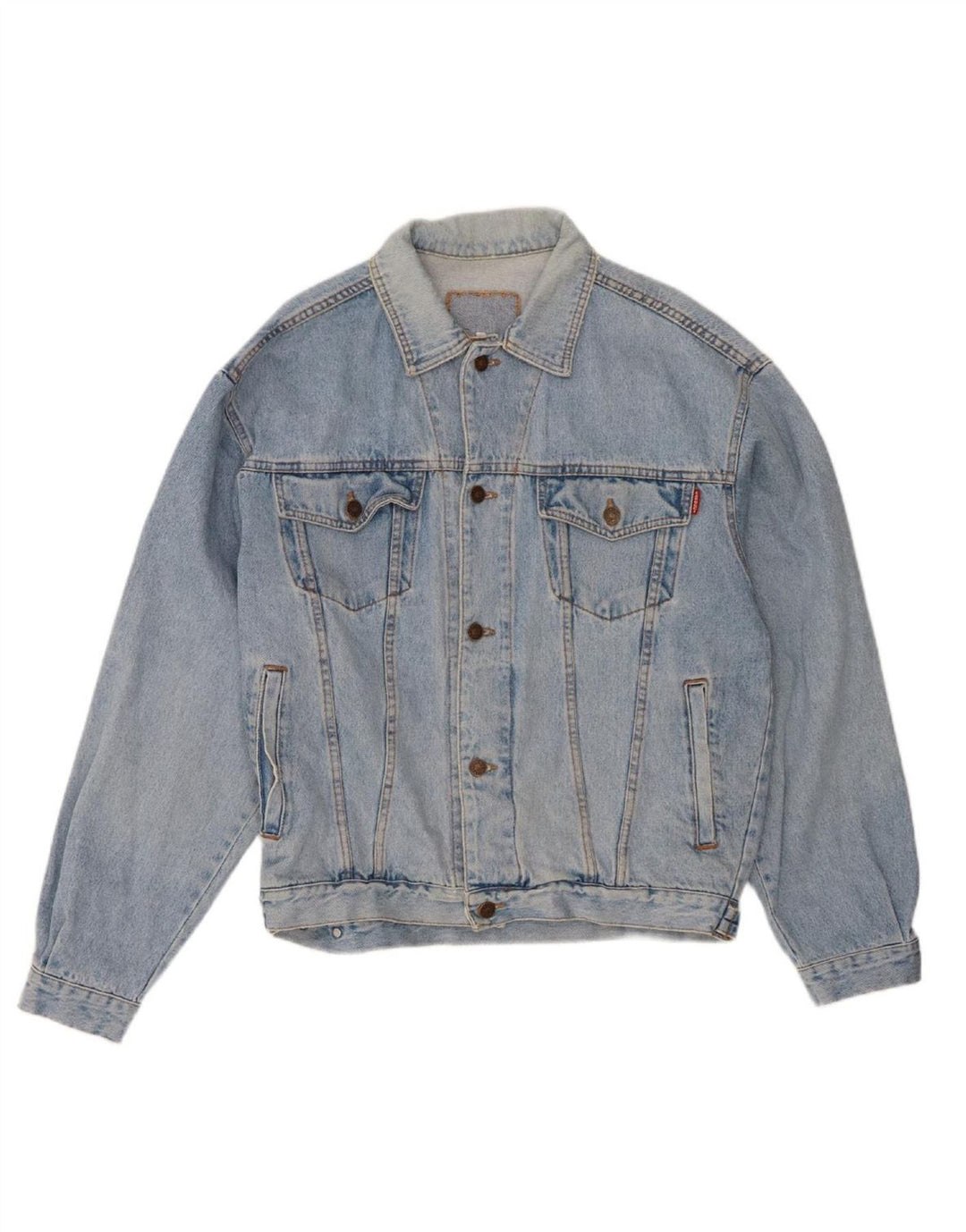 CASUCCI Mens Denim Jacket UK 40 Large Blue