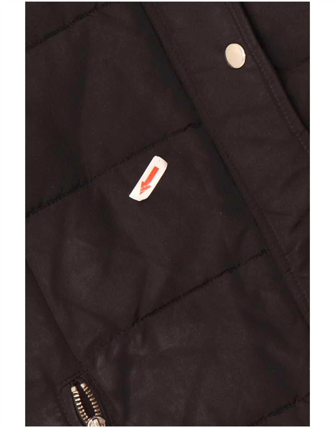 Topshop Damen-Jacke mit Kapuze, gepolstert, UK 12, Mittelschwarz, Polyester